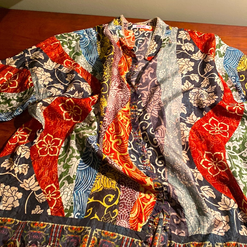 Johnny Was Silk Shirt